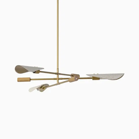 Odette Chandelier in Antique Brass