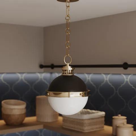 Barnes 9" Pendant in Aged Antique Distressed Bronze