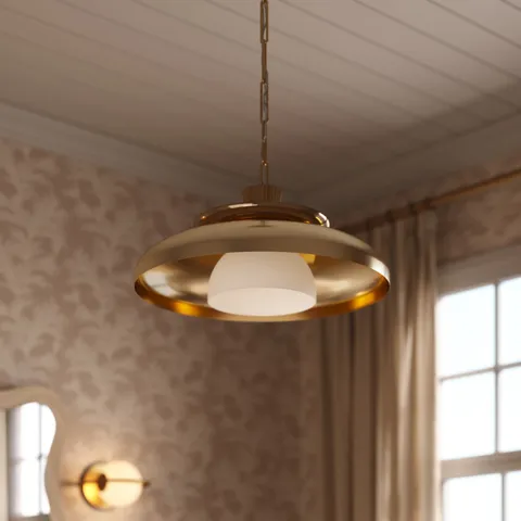 Carly 22" Pendant in Vintage Brass