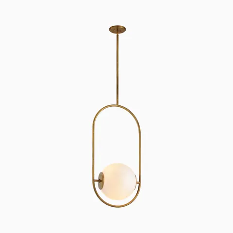 Fionn 18" Pendant in Vintage Brass