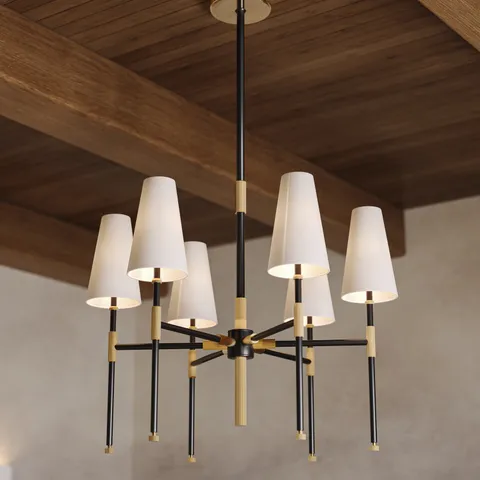 Gibson 6-Light Chandelier in Aged Old Bronze