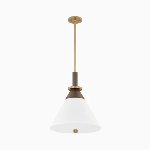 Lennie 16" Pendant in Patina Brass/Bronze