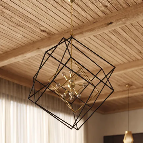 Osborne 34" Chandelier in Aged Brass