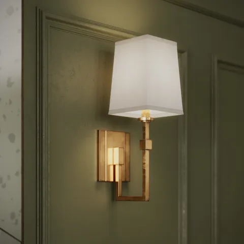 Pax Wall Sconce in Aged Brass