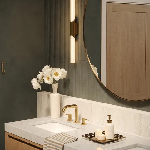Roderick 26" Wall Sconce in Aged Brass
