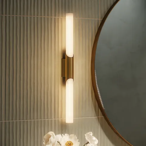 Roderick 26" Wall Sconce in Aged Brass