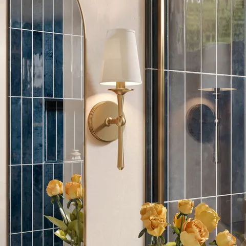 Winifred Wall Sconce in Aged Brass