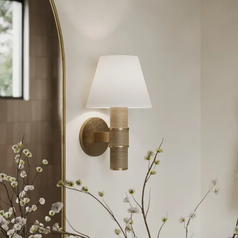 Raya Wall Sconce In Patina Brass