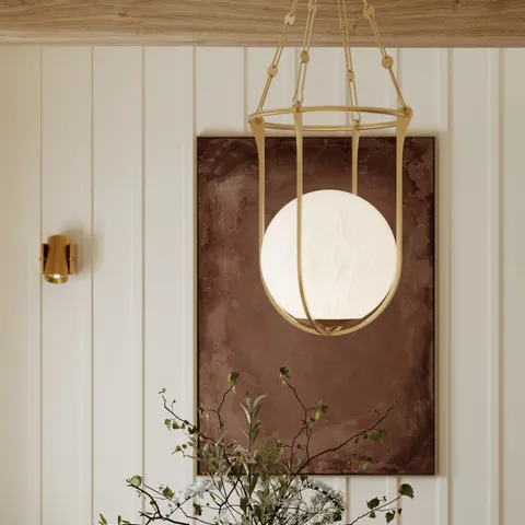 Kylie Lantern In Vintage Gold Leaf