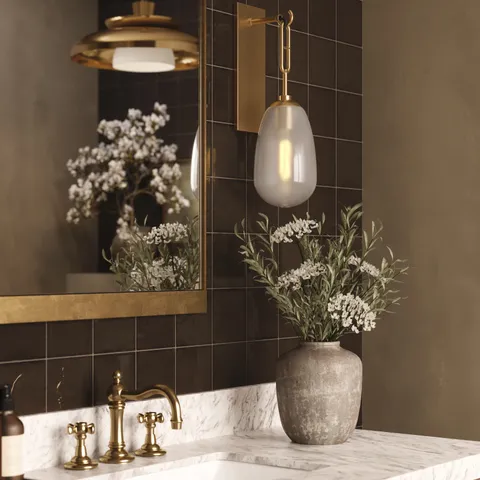 Runa Wall Sconce In Aged Brass
