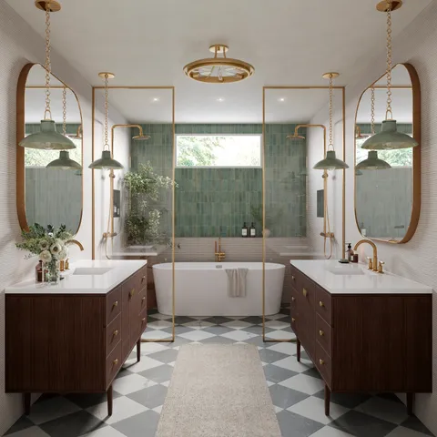 Clement Semi Flush In Aged Brass