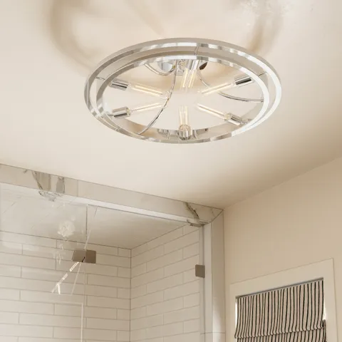 Clement Semi Flush In Polished Nickel