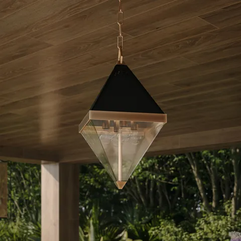 Bernard 10" Lantern in Aged Brass