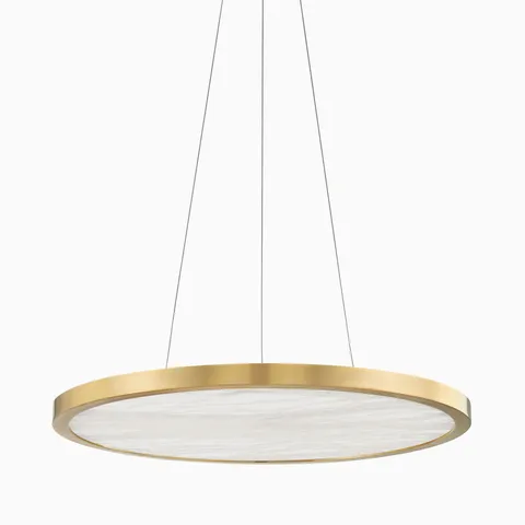 Kennie 24" Chandelier in Aged Brass