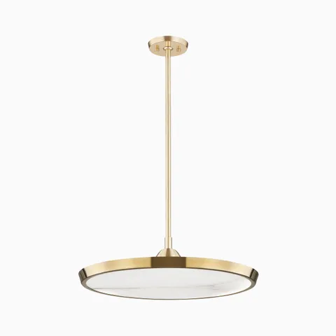 Hurley 20.25" Pendant In Aged Brass