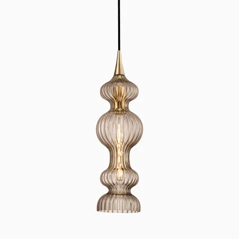 Satine Pendant In Aged Brass Bronze