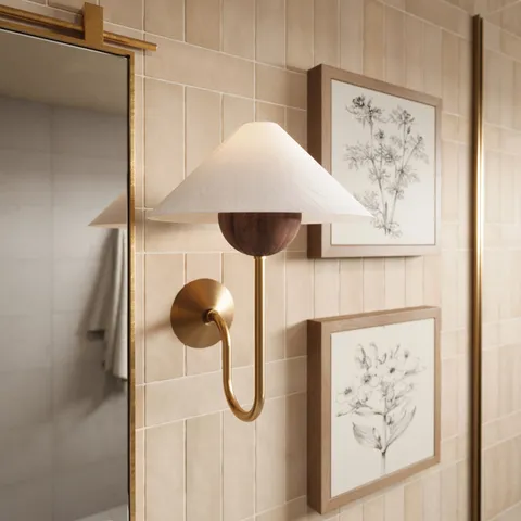Leilani Wall Sconce in Patina Brass