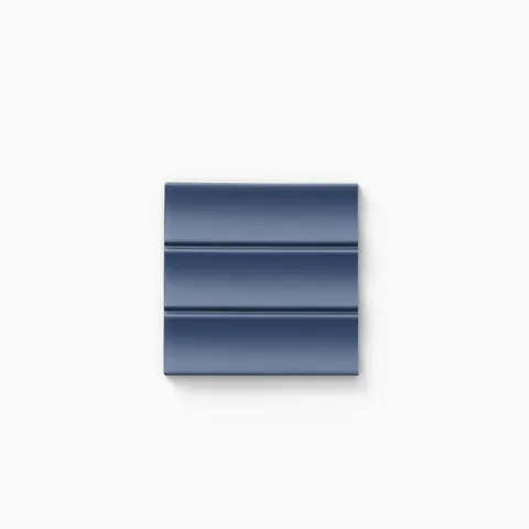 Alessio 4.5 x 9 Fluted Matte in Blu Sample