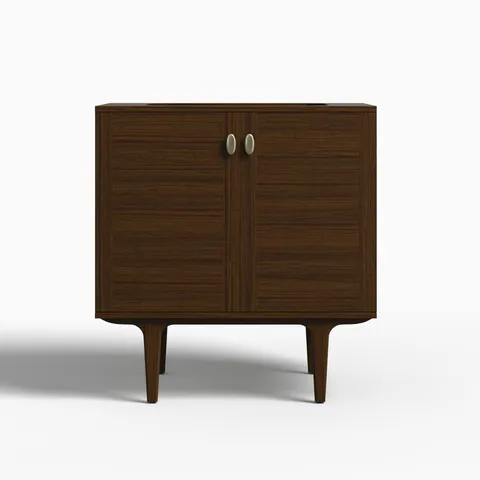 Demi 30" Single Vanity Cabinet in Mid-Century Walnut