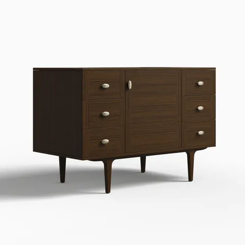 Demi 48" Single Vanity Cabinet in Mid-Century Walnut