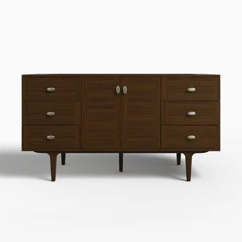 Demi 60" Single Vanity Cabinet in Mid-Century Walnut