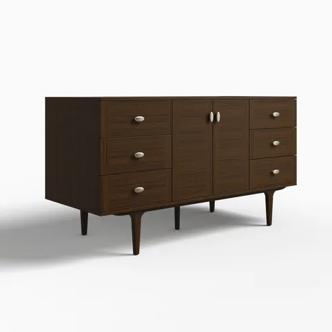 Demi 60" Single Vanity Cabinet in Mid-Century Walnut