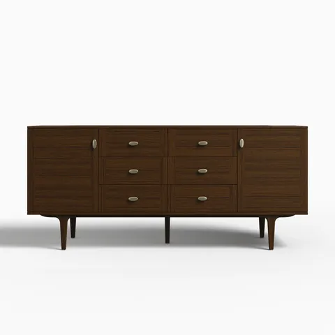 Demi 72" Double Vanity Cabinet Cabinet in Mid-Century Walnut