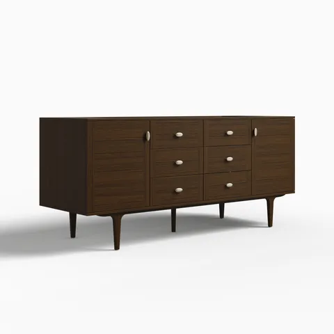 Demi 72" Double Vanity Cabinet Cabinet in Mid-Century Walnut