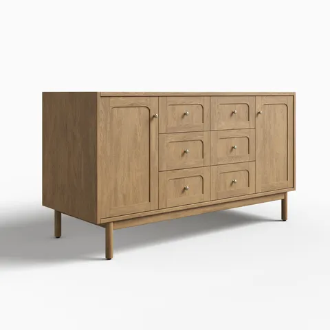 Abigail 60" Single Vanity Cabinet in Light Natural Oak