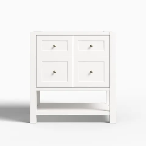 Bridgette 30" Single Vanity Cabinet in Bright White