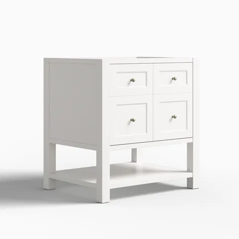 Bridgette 30" Single Vanity Cabinet in Bright White