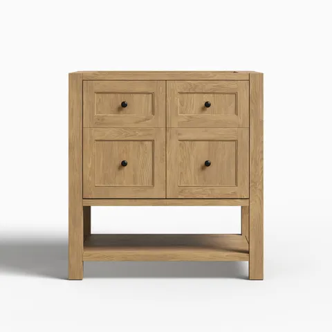 Bridgette 30" Single Vanity Cabinet in Light Natural Oak
