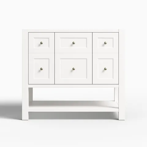 Bridgette 36" Single Vanity Cabinet in Bright White