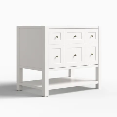 Bridgette 36" Single Vanity Cabinet in Bright White