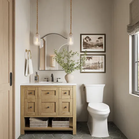 Bridgette 36" Single Vanity in Light Natural Oak with 3 cm White Zeus Quartz Top