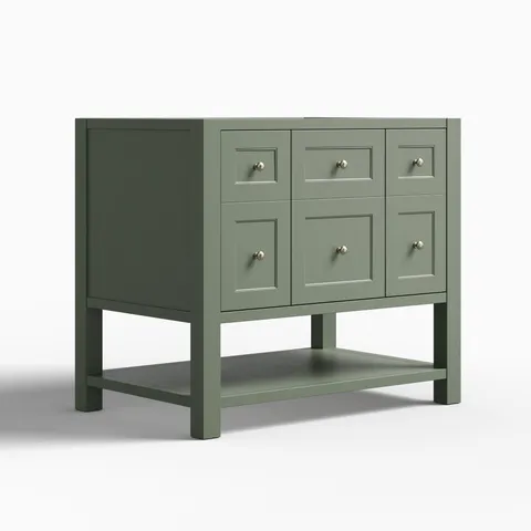 Bridgette 36" Single Vanity Cabinet in Smokey Celadon