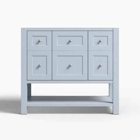 Bridgette 36" Single Vanity Cabinet in Serenity Blue
