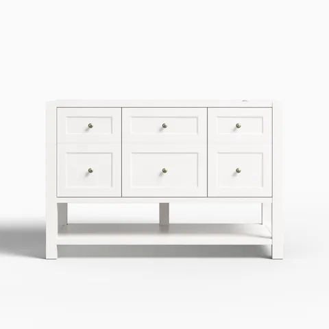 Bridgette 48" Single Vanity Cabinet in Bright White