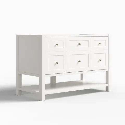 Bridgette 48" Single Vanity Cabinet in Bright White