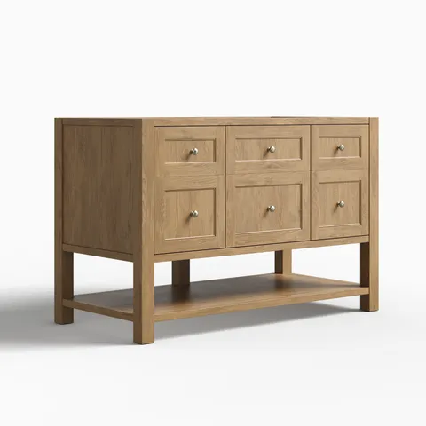 Bridgette 48" Single Vanity Cabinet in Light Natural Oak