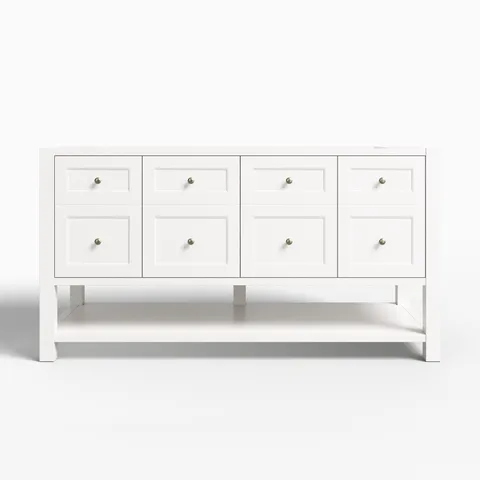 Bridgette 60" Double Vanity Cabinet in Bright White