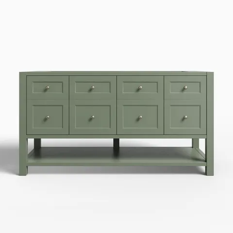 Bridgette 60" Double Vanity Cabinet in Smokey Celadon