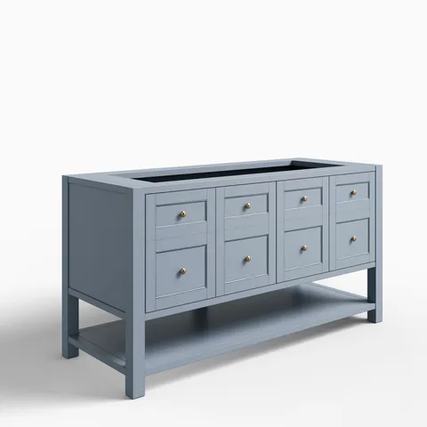 Bridgette 60" Double Vanity Cabinet in Serenity Blue
