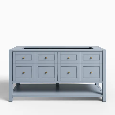 Bridgette 60" Double Vanity Cabinet in Serenity Blue