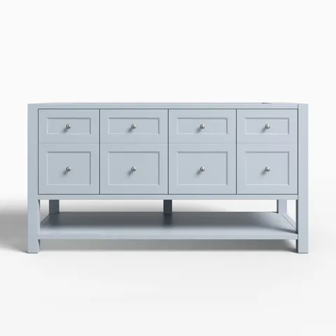 Bridgette 60" Double Vanity Cabinet in Serenity Blue