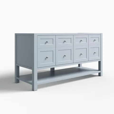 Bridgette 60" Double Vanity Cabinet in Serenity Blue