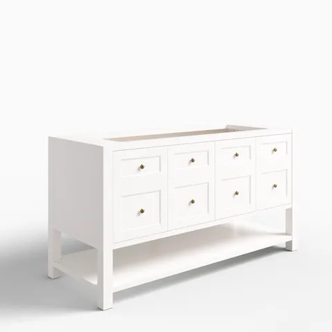 Bridgette 60" Single Vanity Cabinet in Bright White