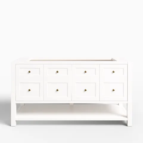 Bridgette 60" Single Vanity Cabinet in Bright White
