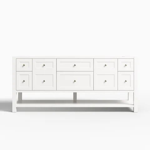 Bridgette 72" Double Vanity Cabinet in Bright White