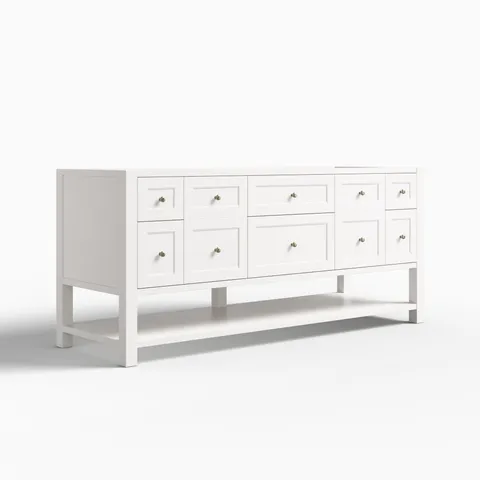 Bridgette 72" Double Vanity Cabinet in Bright White